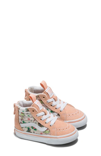 Vans Kids' Sk8-hi Zip Sneaker In Frog Frolic Tropical Peach | ModeSens