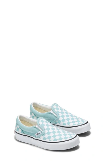 Vans Kids' Classic Slip-on Sneaker In Color Theory Checker Blue | ModeSens