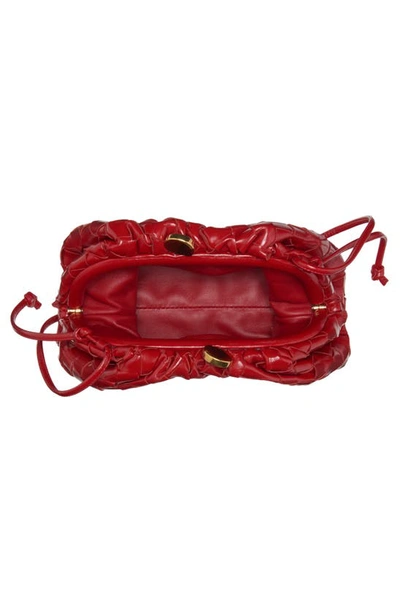 Shop Bottega Veneta Mini Pouch Intrecciato Leather Crossbody Bag In 6392 Apple Candy-m Brass