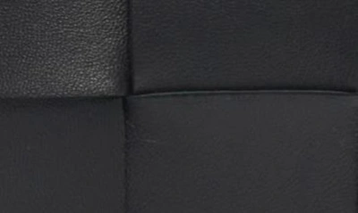 Shop Bottega Veneta Cassette Intrecciato Leather Clutch In 8425 Black-gold