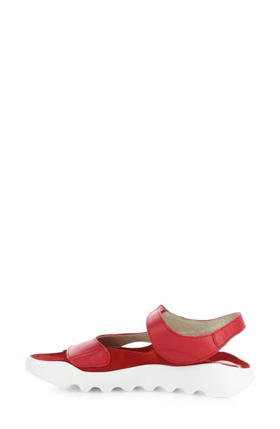 Shop Softinos By Fly London Weal Sandal In Cherry Red Smooth