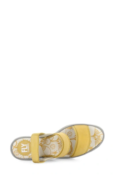 Fly London Yaco Platform Wedge Sandal In Bumblebee Cupido