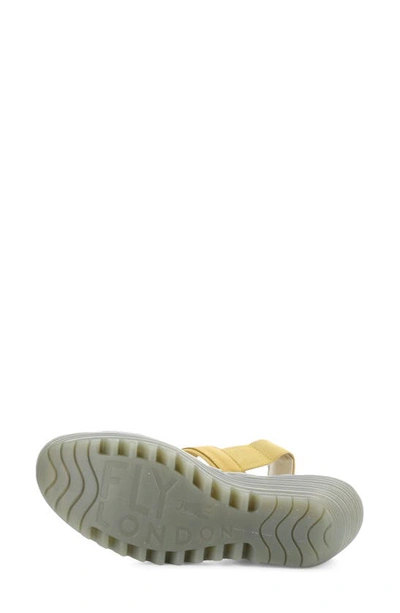 Fly London Yaco Platform Wedge Sandal In Bumblebee Cupido