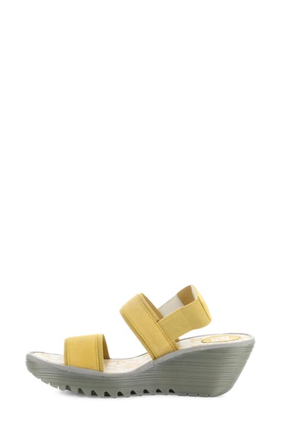 Fly London Yaco Platform Wedge Sandal In Bumblebee Cupido