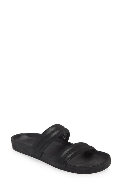 Shop Chocolat Blu Davi Slide Sandal In Black Shimmer