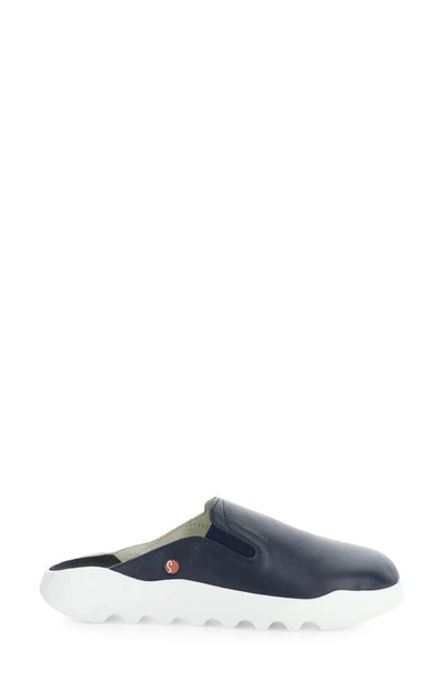 Softinos By Fly London Wadi Mule Sneaker In Navy Smooth Leather