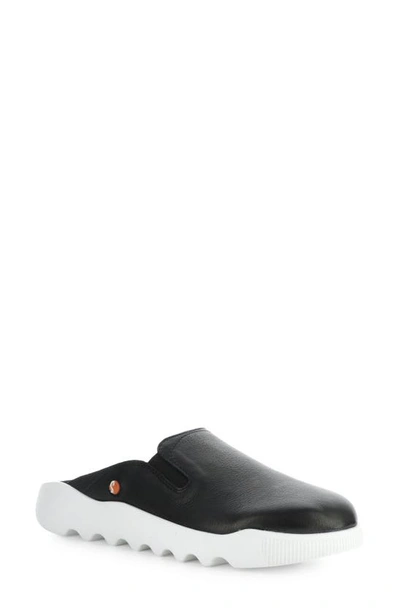 Shop Softinos By Fly London Wadi Mule Sneaker In Black Smooth Leather