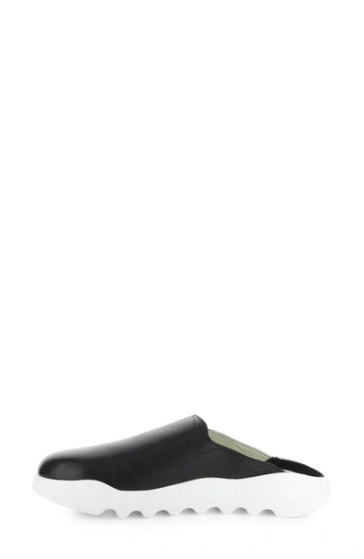 Shop Softinos By Fly London Wadi Mule Sneaker In Black Smooth Leather