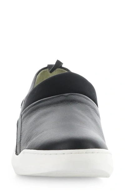 Shop Softinos By Fly London Baju Slip-on Sneaker In Black Smooth Leather