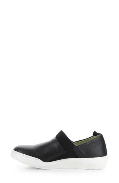 Shop Softinos By Fly London Baju Slip-on Sneaker In Black Smooth Leather