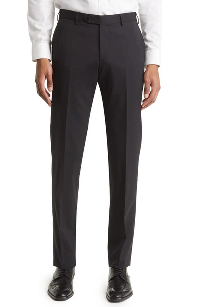 Shop Zanella Parker Stretch Wool Trousers In Black