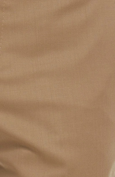 Zanella Parker Flat Front Wool Dress Pants In Tan
