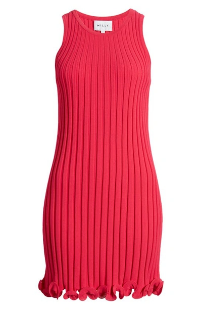 Shop Milly Wired Edge Swing Dress In  Pink