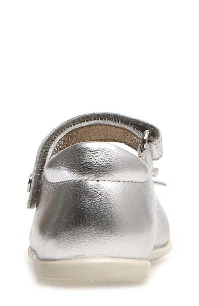Shop Naturino Ballet Mary Jane Flat In Silver
