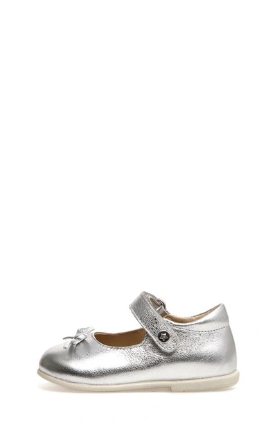 Shop Naturino Ballet Mary Jane Flat In Silver