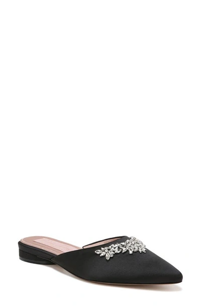 Shop Naturalizer Pnina Tornai For  Pyaar Pointed Toe Mule In Black Satin Fabric