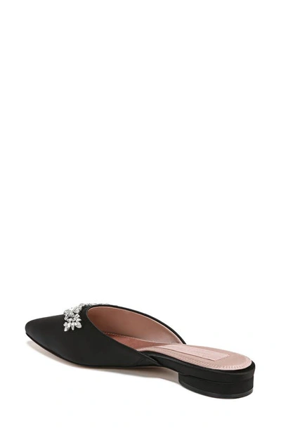 Naturalizer Pnina Tornai For  Pyaar Pointed Toe Mule In Black Satin Fabric