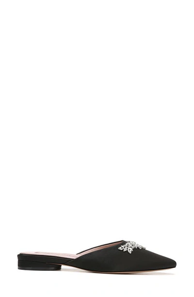 Naturalizer Pnina Tornai For  Pyaar Pointed Toe Mule In Black Satin Fabric