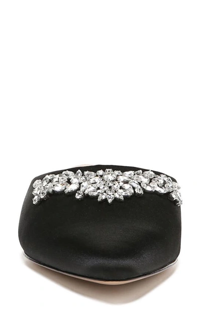 Naturalizer Pnina Tornai For  Pyaar Pointed Toe Mule In Black Satin Fabric