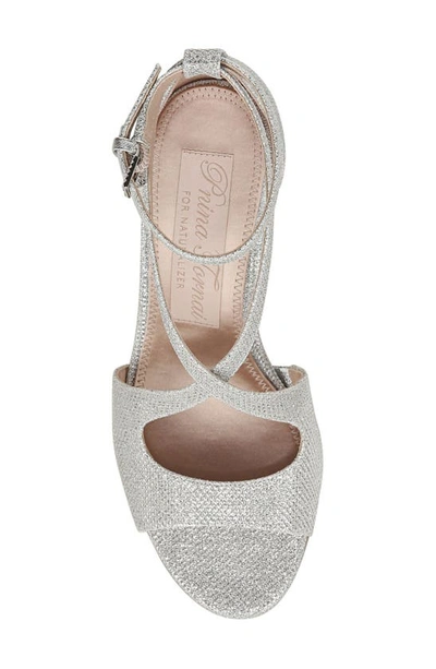 Shop Naturalizer Pnina Tornai For  Amor2 Ankle Strap Sandal In Silver Fabric