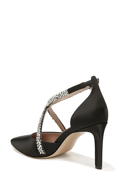 Shop Naturalizer Pnina Tornai For  Sevgi Pointed Toe Pump In Black Satin Fabric