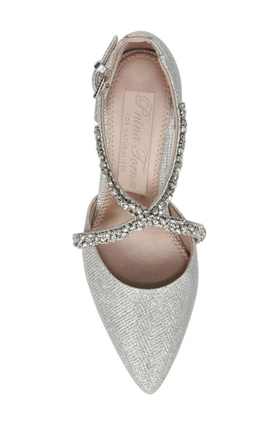 Naturalizer Pnina Tornai For  Sevgi Pointed Toe Pump In Silver Fabric