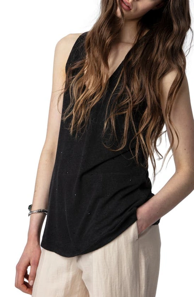 Zadig & Voltaire Samy Tank Top In Noir