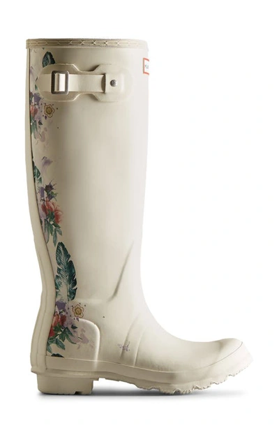Hunter Original Floral Waterproof Rain Boot In Shaded White ModeSens