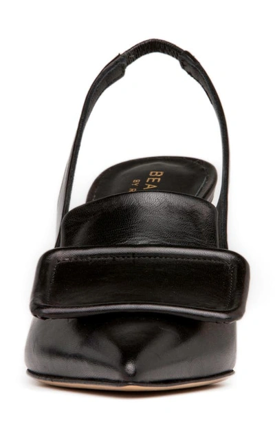 Shop Beautiisoles Greta Pointed Toe Pump In Black Leather