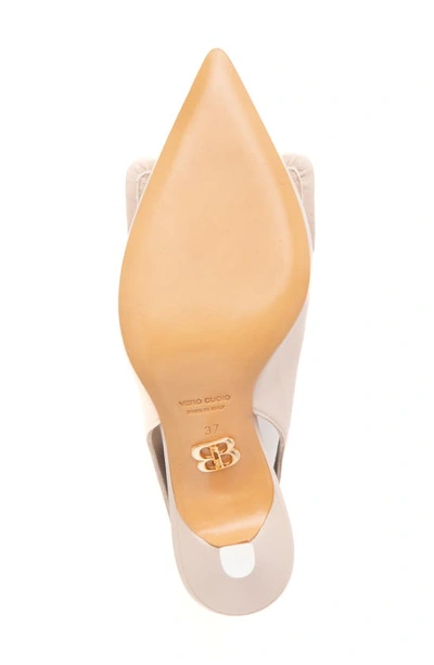 Shop Beautiisoles Greta Pointed Toe Pump In Off White Leather