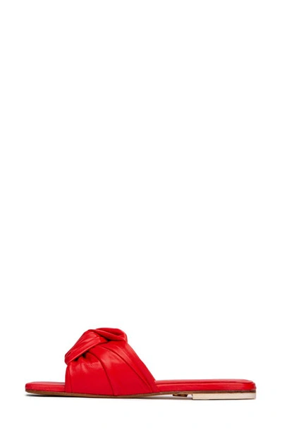 Shop Beautiisoles Lia Slide Sandal In Red Leather