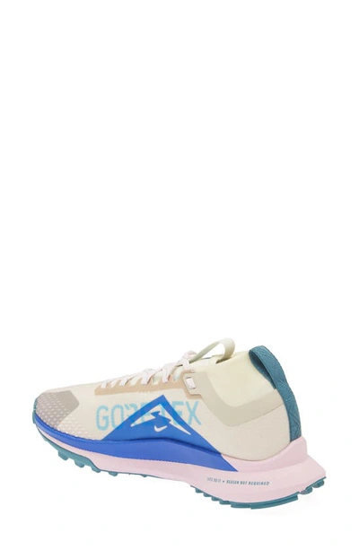 Nike React Pegasus Trail 4 Gore-tex® Waterproof Running Shoe In Sanddrift/ Teal/ Coco Milk