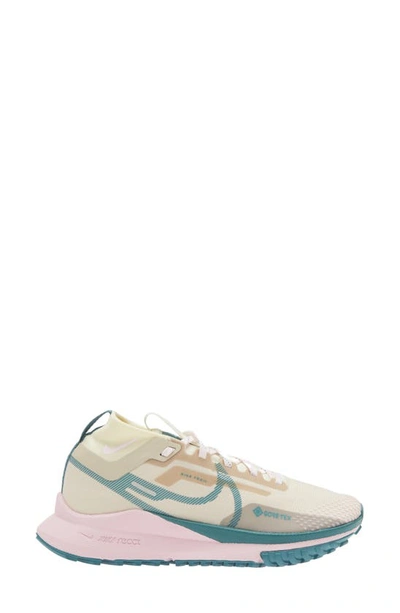 Nike React Pegasus Trail 4 Gore-tex® Waterproof Running Shoe In Sanddrift/ Teal/ Coco Milk