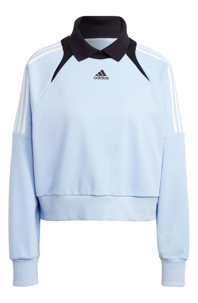 Shop Adidas Originals Sportswear Express Sweatshirt In Blue Dawn/ Black/ White