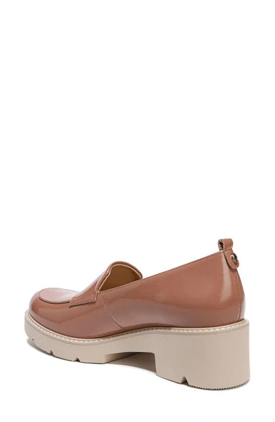 Shop Naturalizer Darry Leather Loafer In Hazelnut Brown Patent Leather