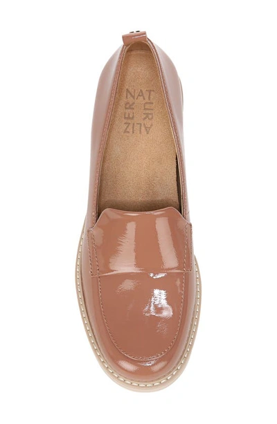 Shop Naturalizer Darry Leather Loafer In Hazelnut Brown Patent Leather