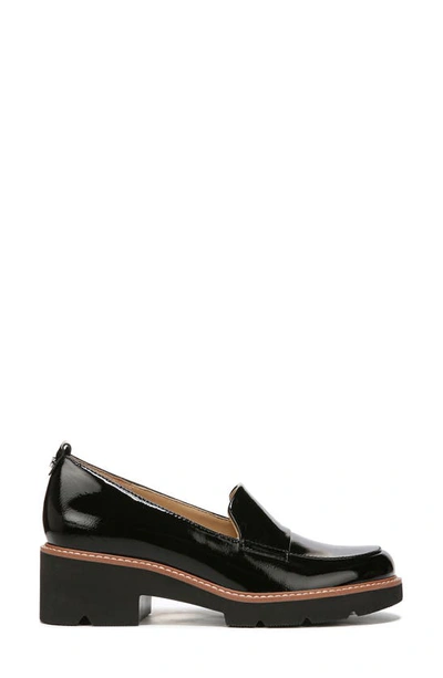 Naturalizer Darry Lug Sole Loafers In Black Patent Leather