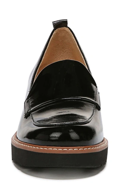 Naturalizer Darry Lug Sole Loafers In Black Patent Leather