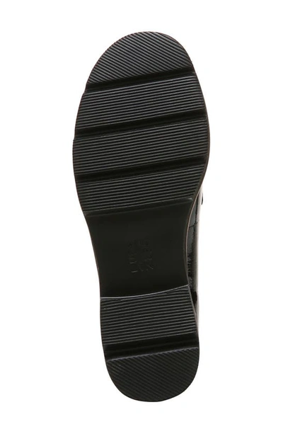 Naturalizer Darry Lug Sole Loafers In Black Patent Leather