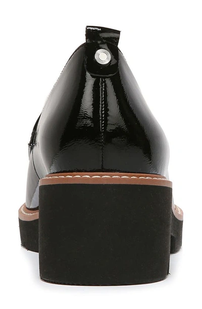 Naturalizer Darry Lug Sole Loafers In Black Patent Leather