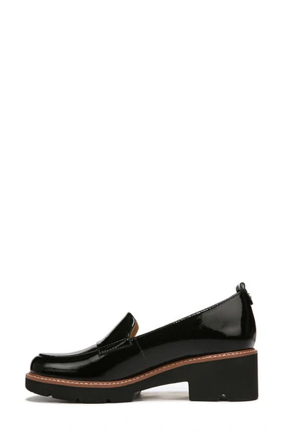 Naturalizer Darry Lug Sole Loafers In Black Patent Leather