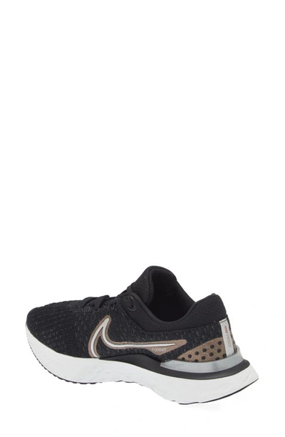 Nike React Infinity Flyknit Running Shoe In Black/ Metallic/ Anthracite