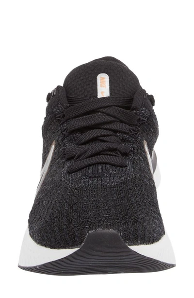 Nike React Infinity Flyknit Running Shoe In Black/ Metallic/ Anthracite