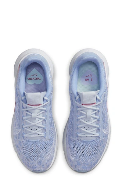 Shop Nike Superrep Go 3 Flyknit Running Shoe In Grey/ Cobalt/ Royal/ White