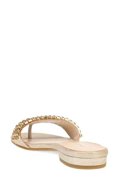 Shop Pelle Moda Besen Slide Sandal In Platinum Gold