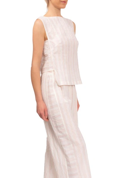 Everyday Ritual Piper Stripe Cotton Pajamas In Strawberry Stripe