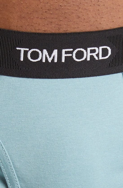 Shop Tom Ford Cotton Stretch Jersey Briefs In Celeste