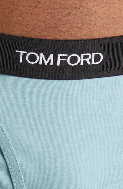 Shop Tom Ford Cotton Stretch Jersey Boxer Briefs In Celeste