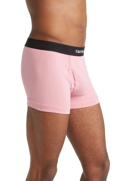 Shop Tom Ford Cotton Stretch Jersey Boxer Briefs In Washed Rose
