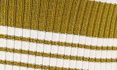Shop River Island Stripe V-neck Rib Knit Top In Green